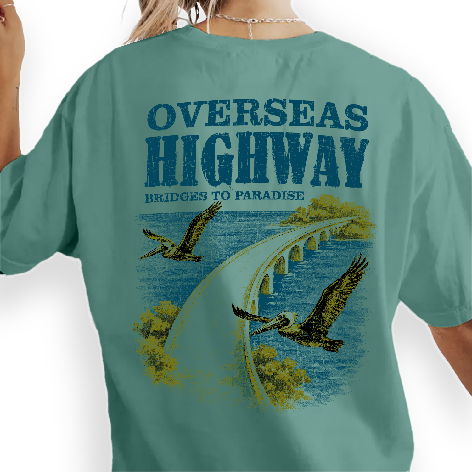 Overseas Highway Florida Keys T-Shirt | Vintage Coastal Bridge Graphic Tee | Island Vacation Souvenir Shirt
