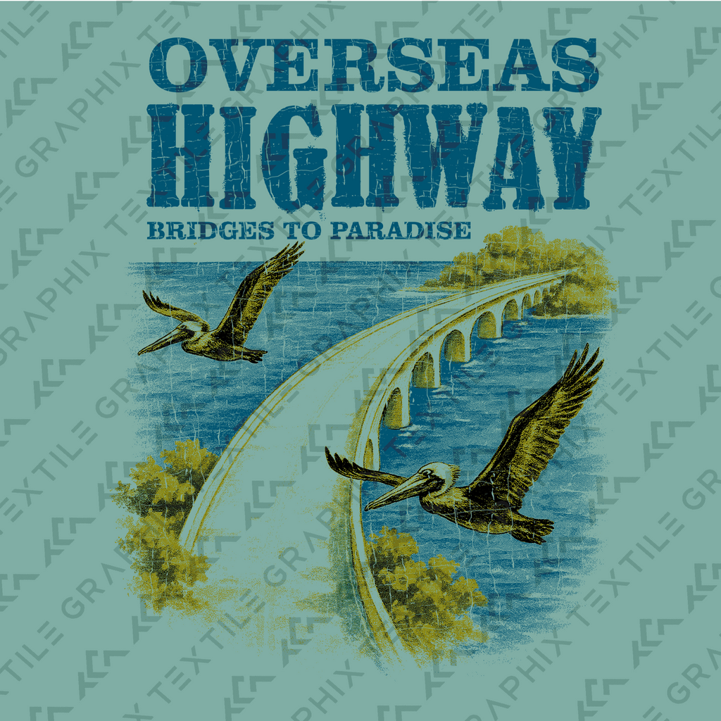 Overseas Highway Florida Keys T-Shirt | Vintage Coastal Bridge Graphic Tee | Island Vacation Souvenir Shirt