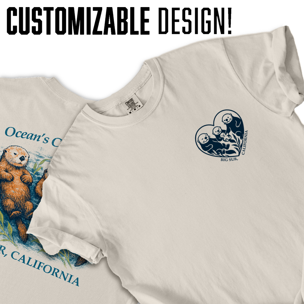 Vintage Big Sur California Otter T-Shirt – Ocean’s Cuddliest Crew Graphic, Sea Otter Wildlife Souvenir Tee