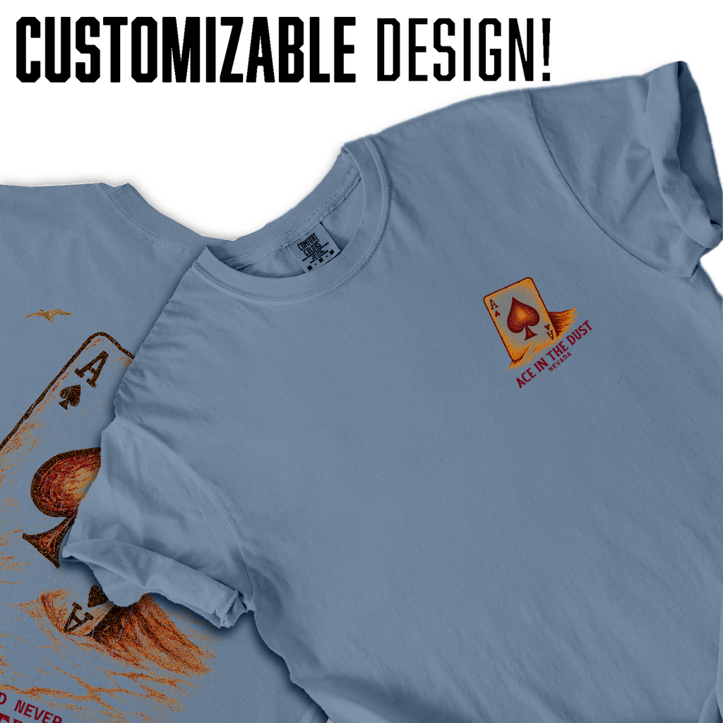 Ace in the Dust Nevada Shirt – Vintage Spade Card Desert Tee, Western Poker T-Shirt, The Legend Never Folds Design