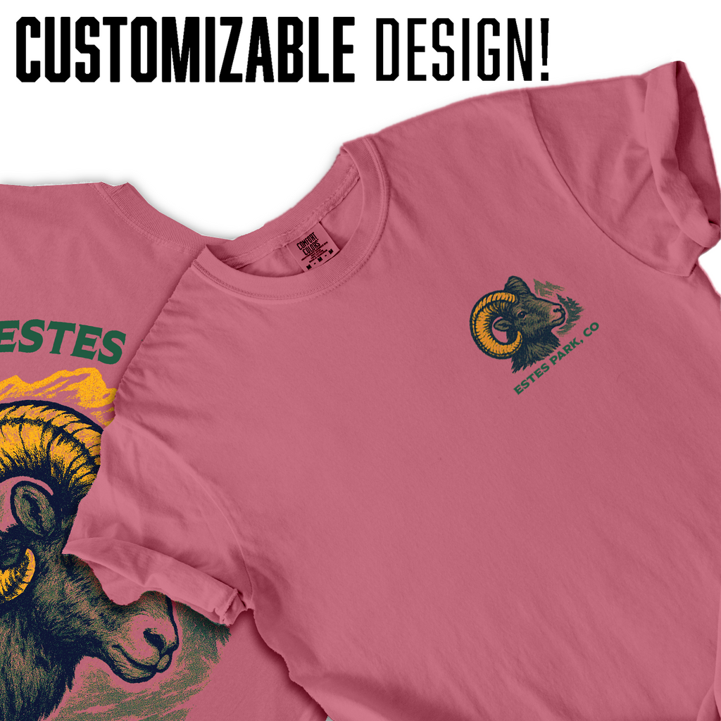 Estes Park Colorado Ram T-Shirt – Bighorn Sheep Graphic Tee, Mountain Wildlife Souvenir Shirt, Rockies Nature Gift