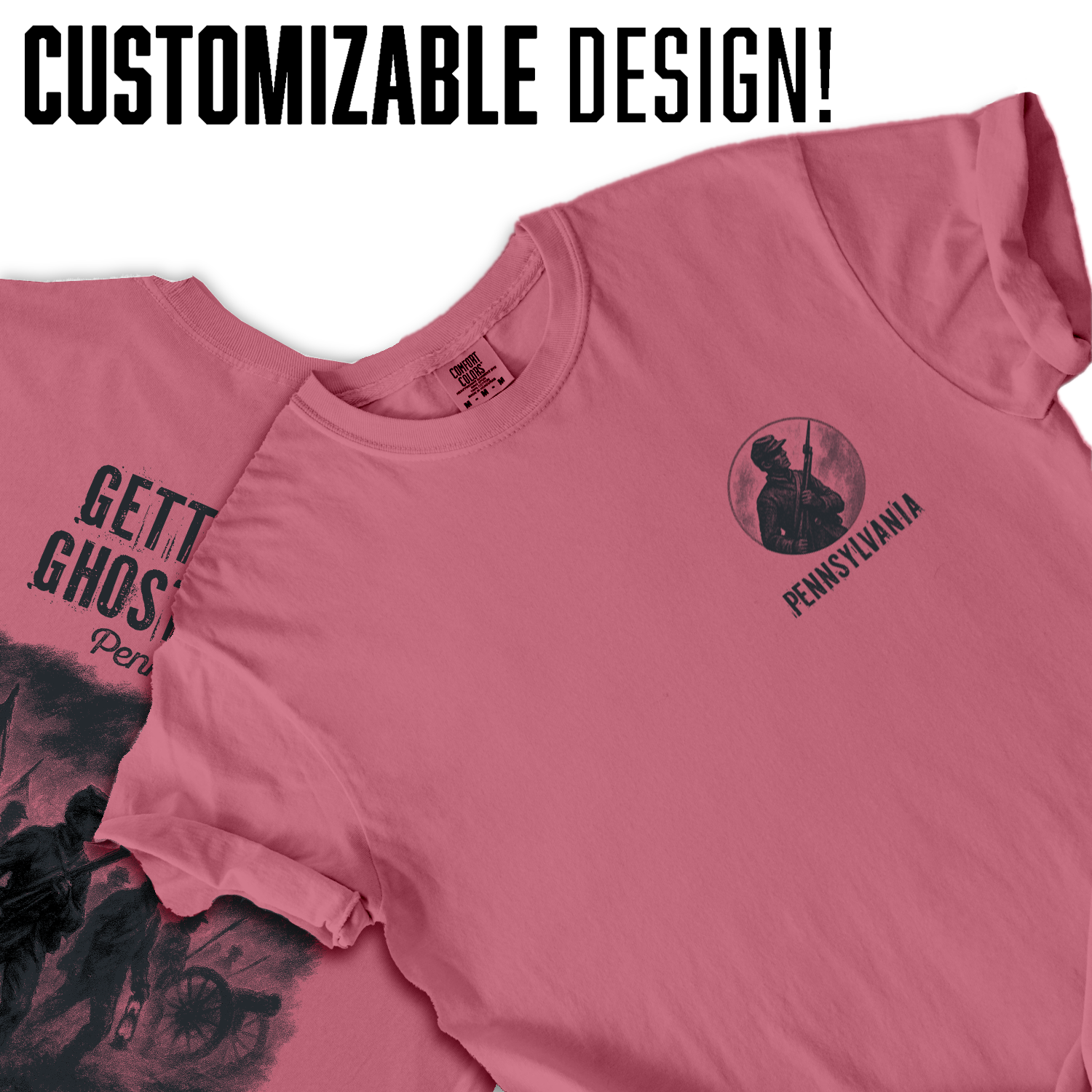 Gettysburg Ghost March T-Shirt | Pennsylvania Civil War Soldier Tee | Haunted Battlefield History Shirt