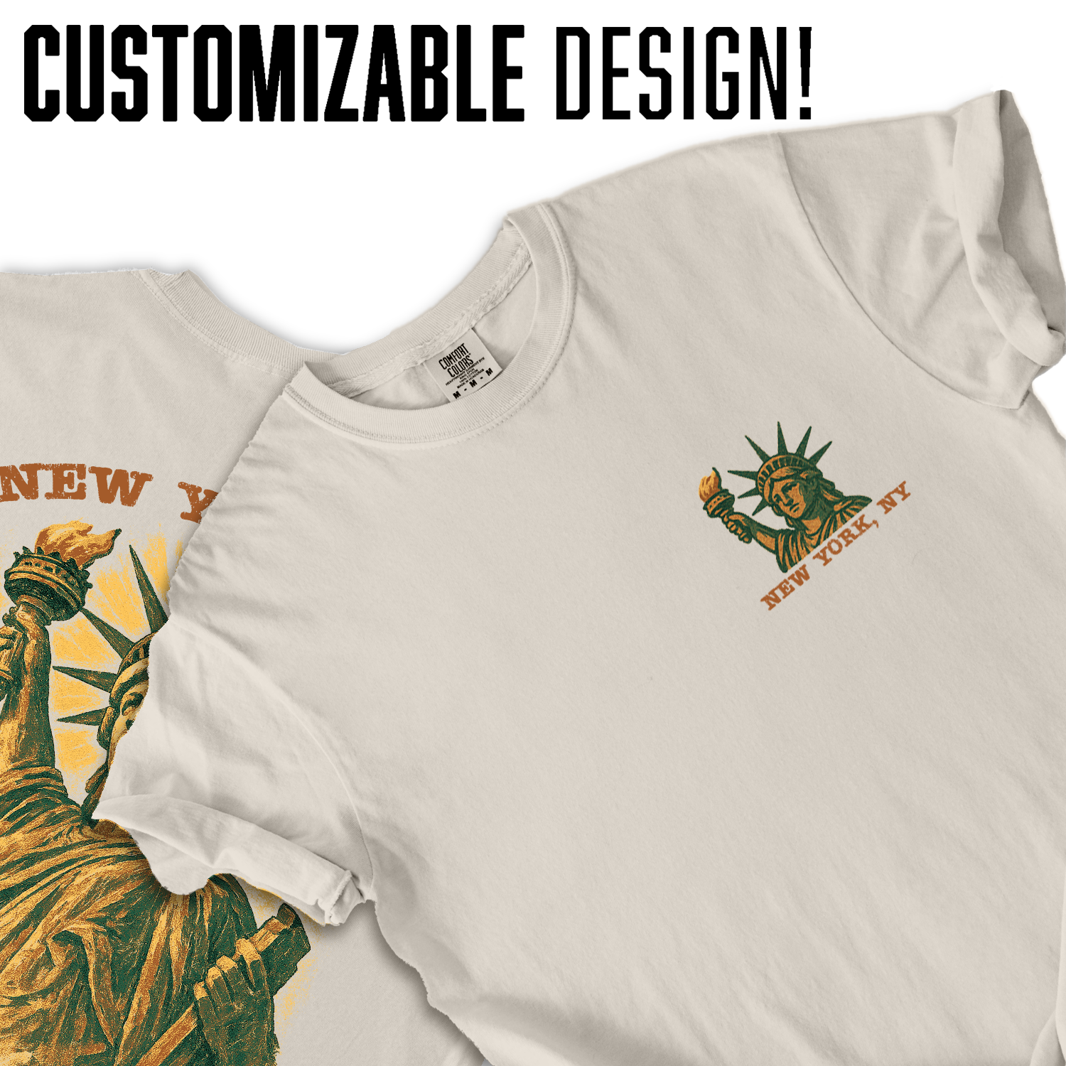 Vintage Statue of Liberty New York t-shirt with “Freedom Wears Patina” design, perfect souvenir or gift for travelers and patriots.