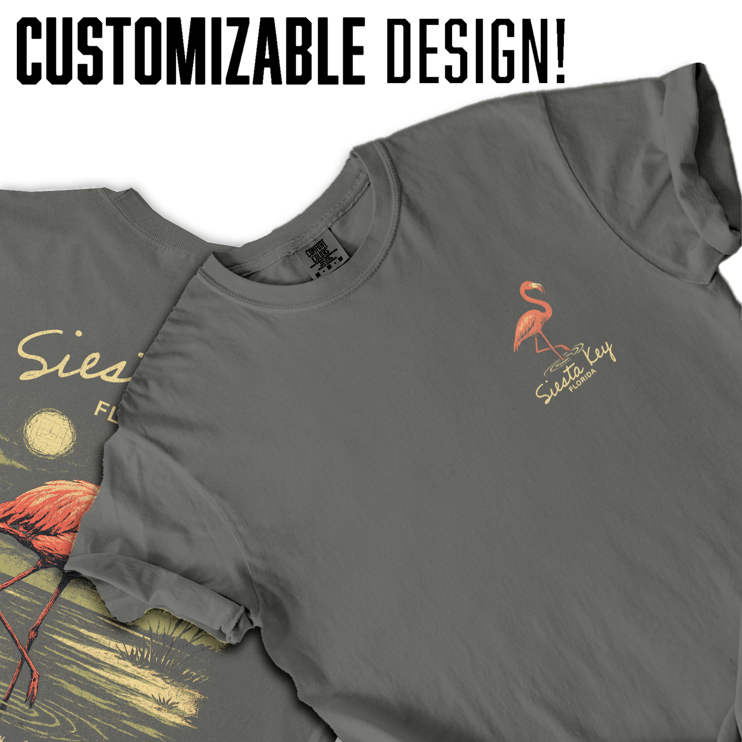 Siesta Key Florida T-Shirt | Flamingo Beach Souvenir Tee | Coastal Vacation Shirt | Vintage Tropical Travel Gift