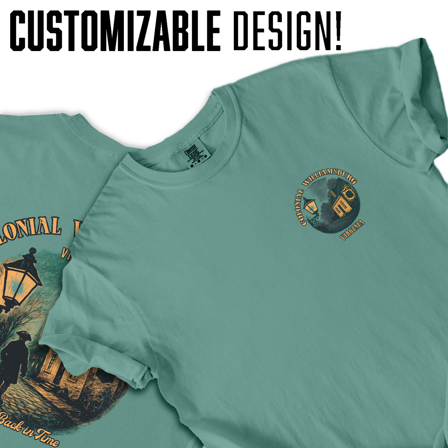 Colonial Williamsburg T-Shirt | Virginia Historic Graphic Tee | Vintage Travel Souvenir Shirt | Step Back in Time Top