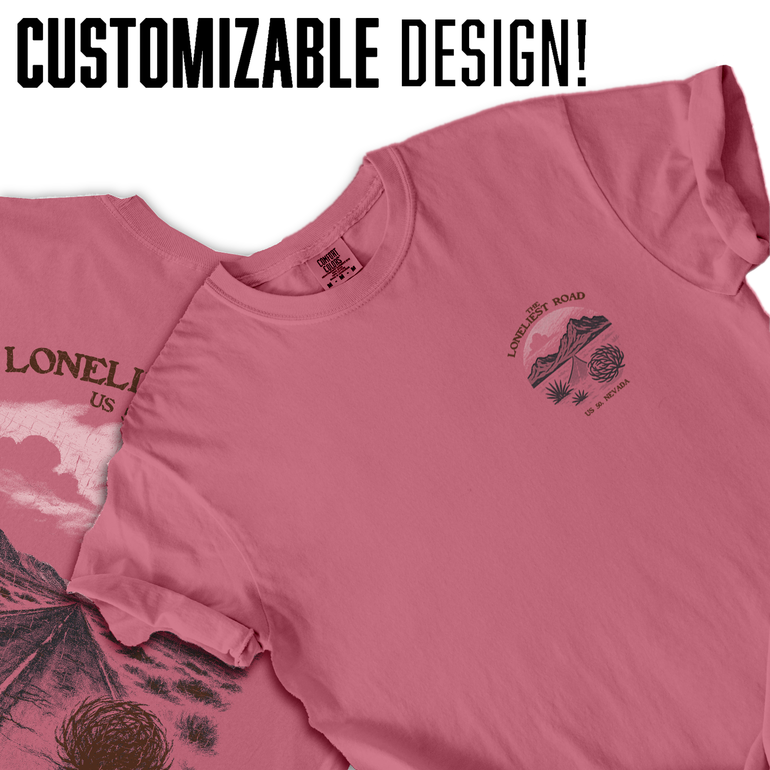 Loneliest Road T-Shirt | Nevada US 50 Desert Highway Tee | Road Trip Souvenir Shirt | Vintage Scenic Travel Gift