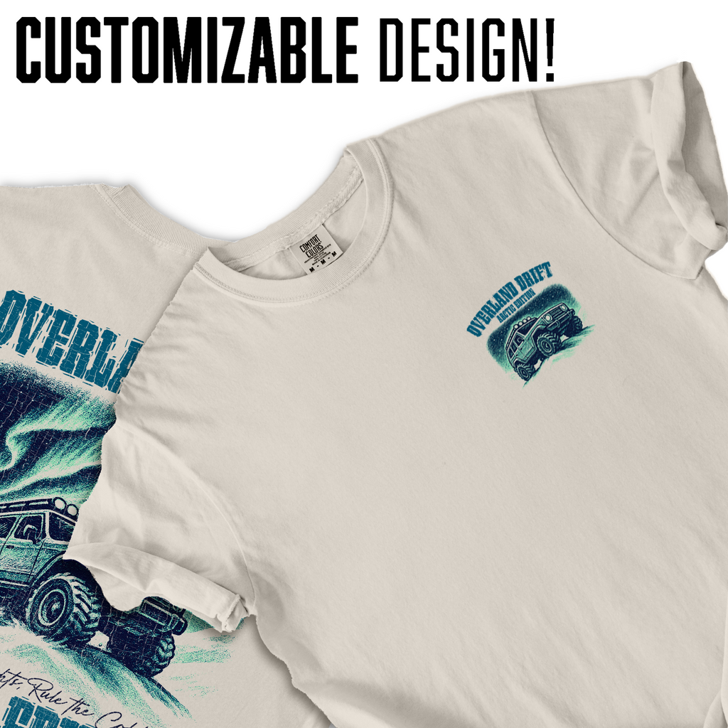 Overland Drift T-Shirt | Arctic Edition Off-Road Tee | 4x4 Adventure Graphic Shirt | Northern Lights Expedition Gift