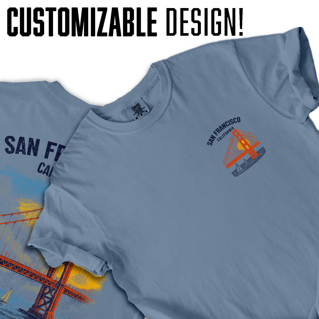 San Francisco T-Shirt | Golden Gate Bridge California Tee | Bay Area Travel Souvenir | Vintage Sailing Graphic Shirt
