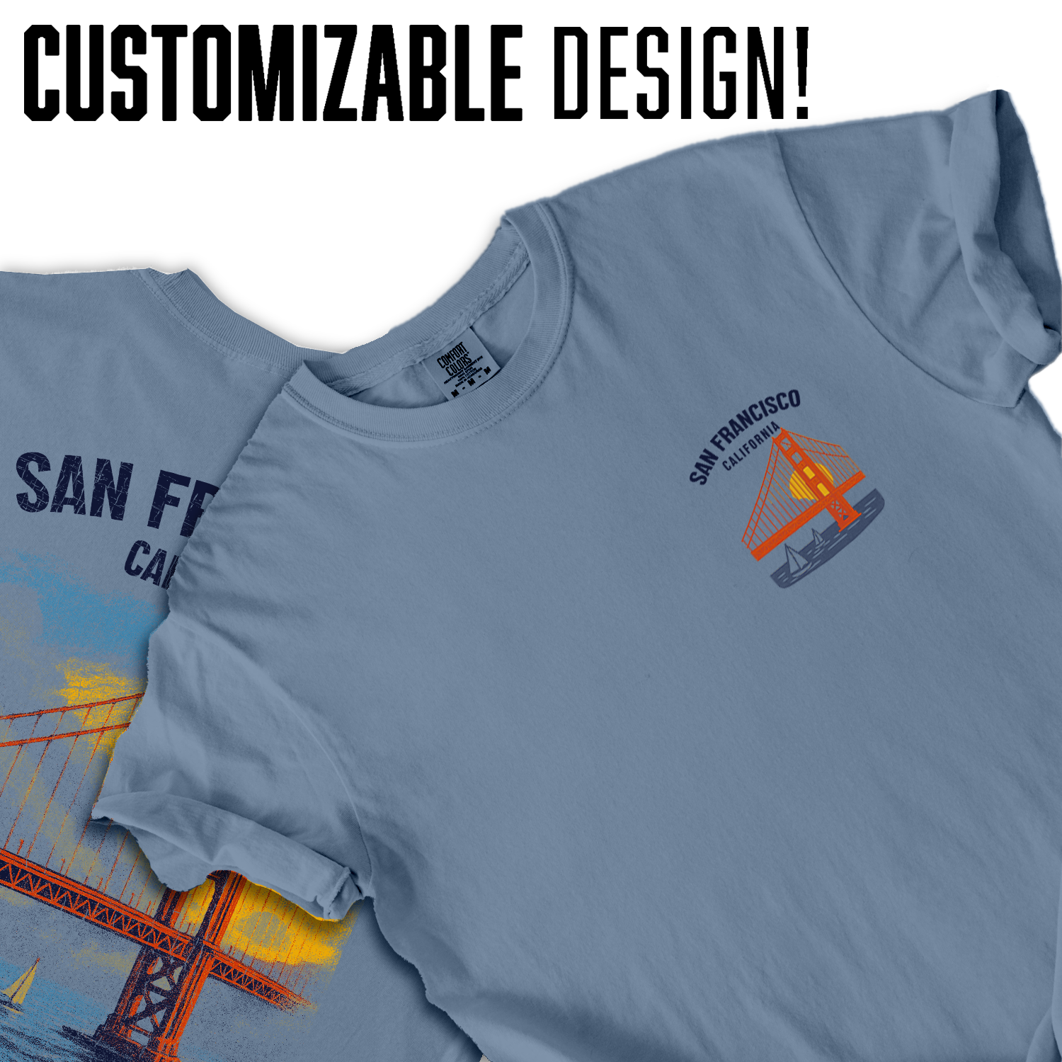 San Francisco T-Shirt | Golden Gate Bridge California Tee | Bay Area Travel Souvenir | Vintage Sailing Graphic Shirt