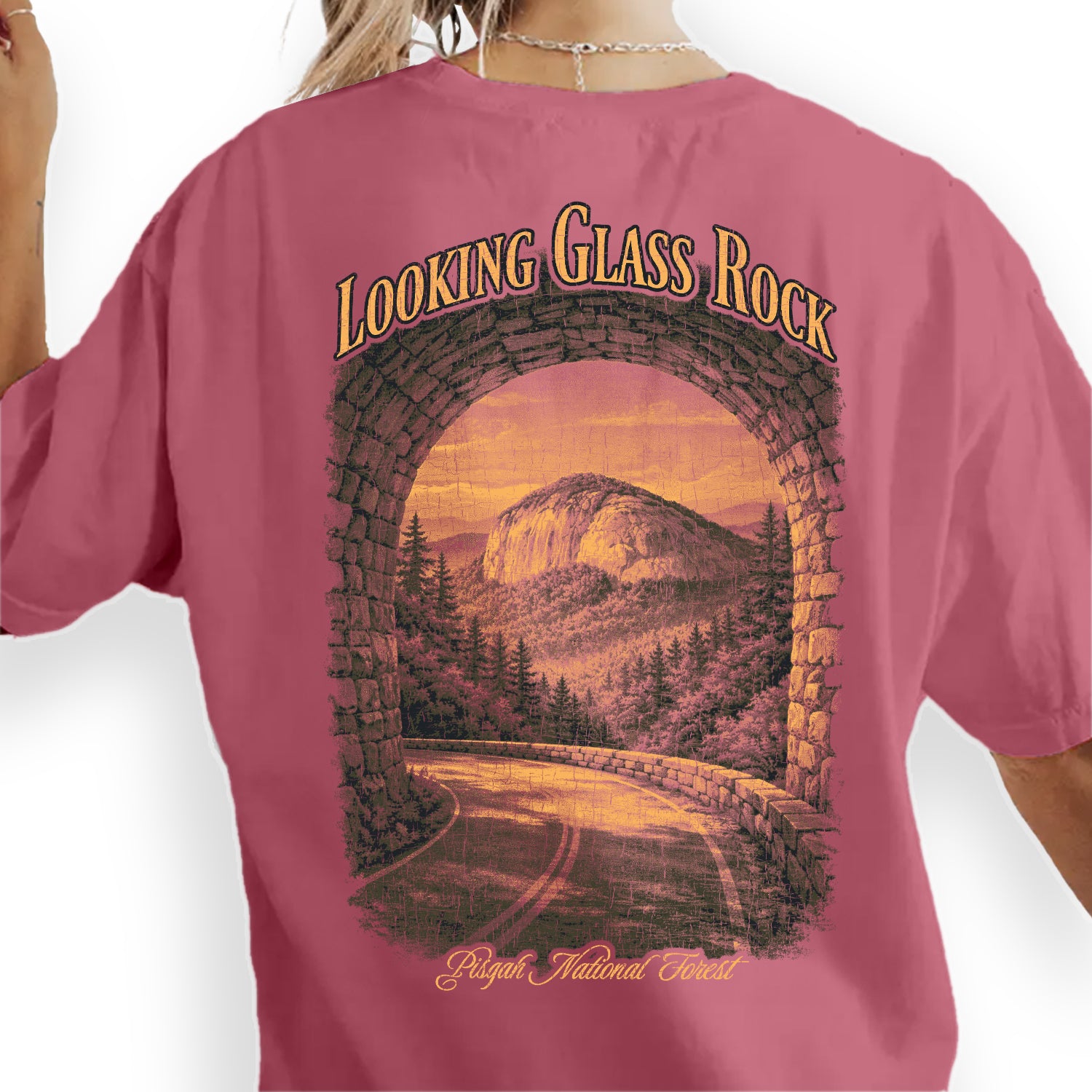 Looking Glass Rock Shirt, Pisgah National Forest Tee, North Carolina Mountain T-Shirt, Scenic Hiking Graphic Tee, Nature Lover Gift