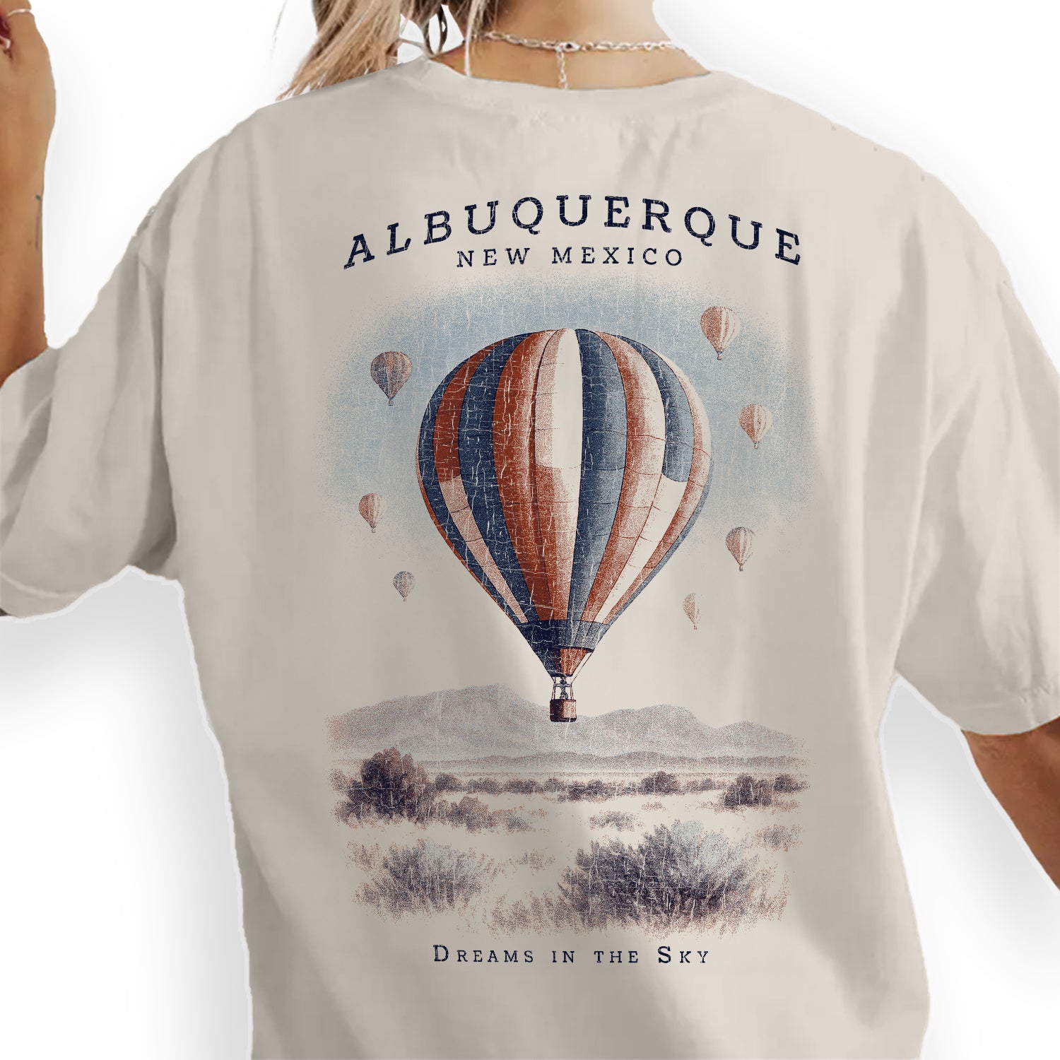 Albuquerque New Mexico Hot Air Balloon Shirt – Vintage Travel Tee, Dreams in the Sky, Souvenir Gift for Balloon Lovers