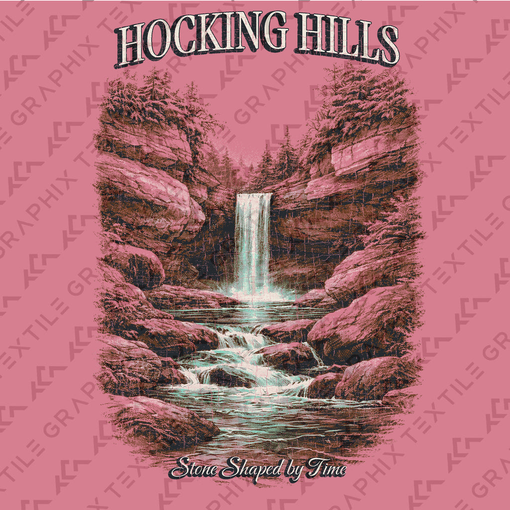 Hocking Hills Ohio Waterfall T-Shirt, Vintage Nature Hiking Tee, Hocking Hills State Park Shirt, Ohio Travel Souvenir