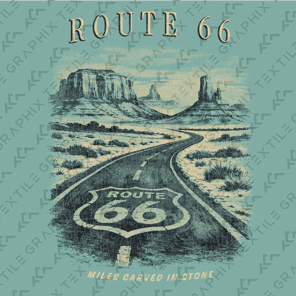 Route 66 Desert Landscape Shirt, Vintage Road Trip Tee, Americana Highway T-Shirt, Scenic Desert Graphic, Retro Travel Tee