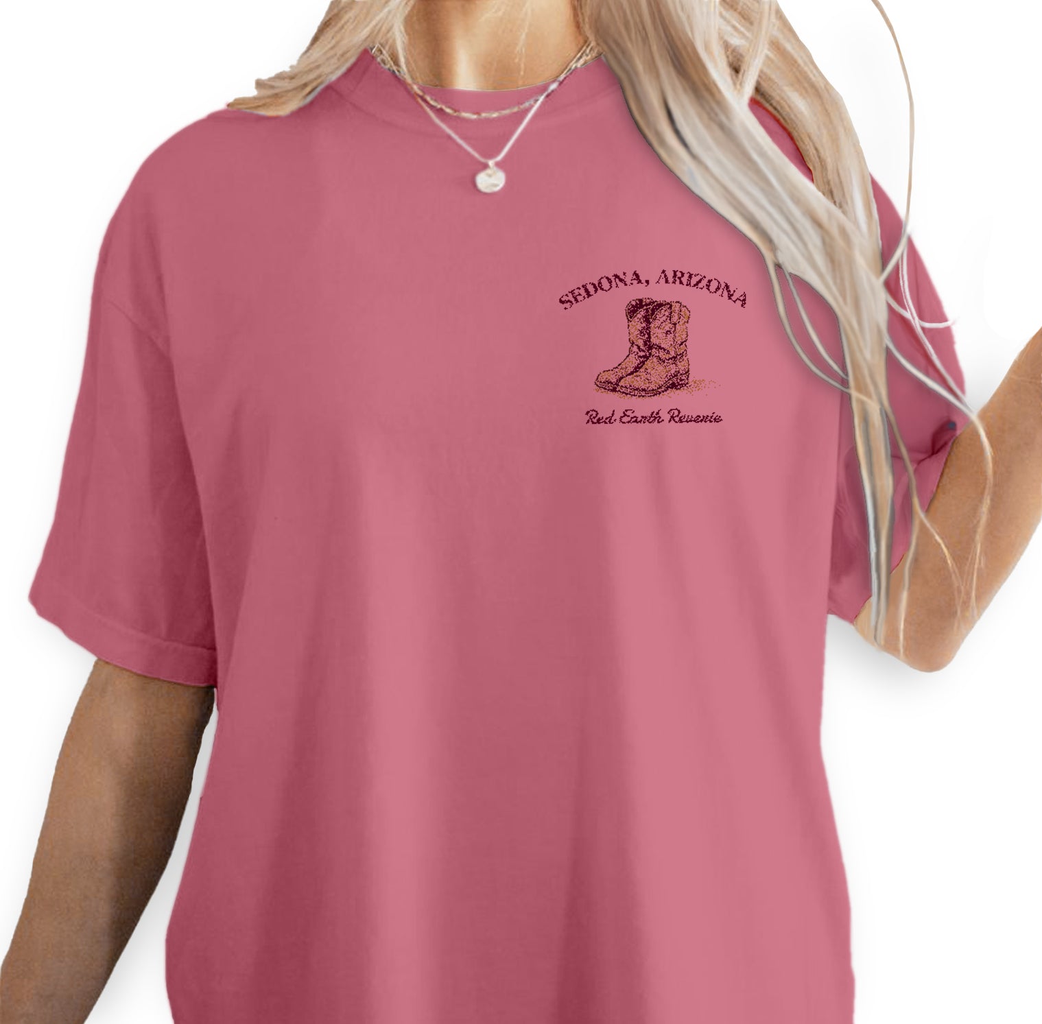 Sedona Arizona T-Shirt – Red Earth Reverie Western Desert Tee, Cowboy Boot Souvenir, Southwest Travel Gift Shirt