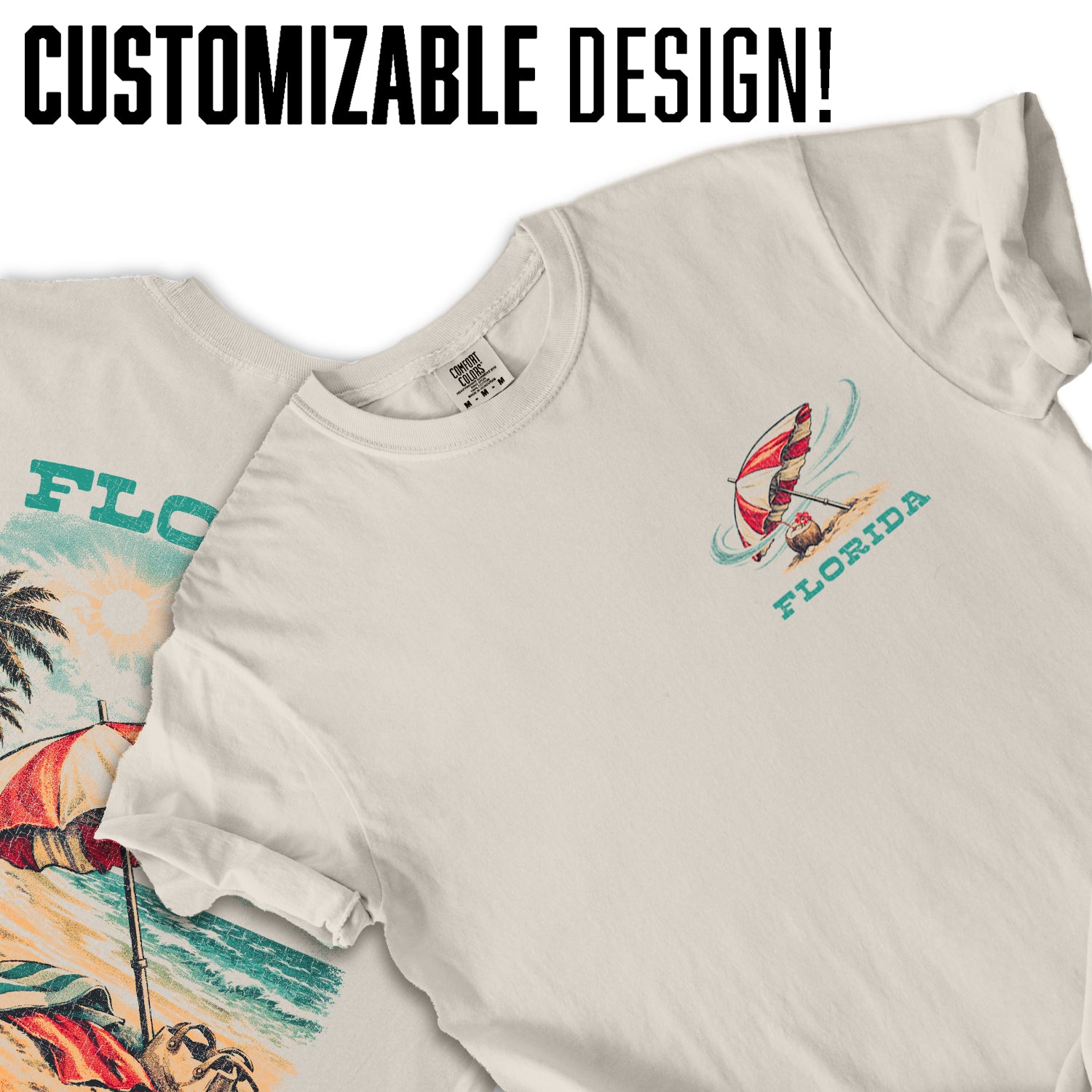 Florida Beach T-Shirt Vintage Summer Graphic Tee, Coastal Vacation Shirt, Retro Palm Tree Ocean Sunset Endless Summer Tee