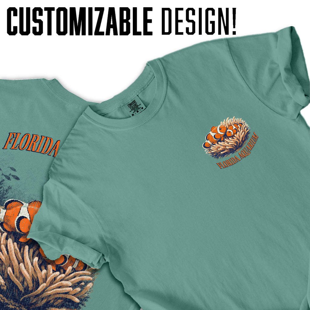 Florida Aquarium Clownfish T-Shirt, Coral Reef Vintage Tee, Beach Ocean Graphic Shirt, Marine Life Summer Travel Shirt