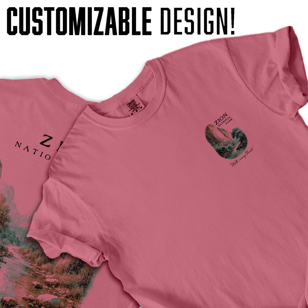 Zion National Park T-Shirt Vintage Utah Landscape Tee | Zion Canyon Travel Souvenir Shirt | Retro Nature Graphic Walk Among Giants