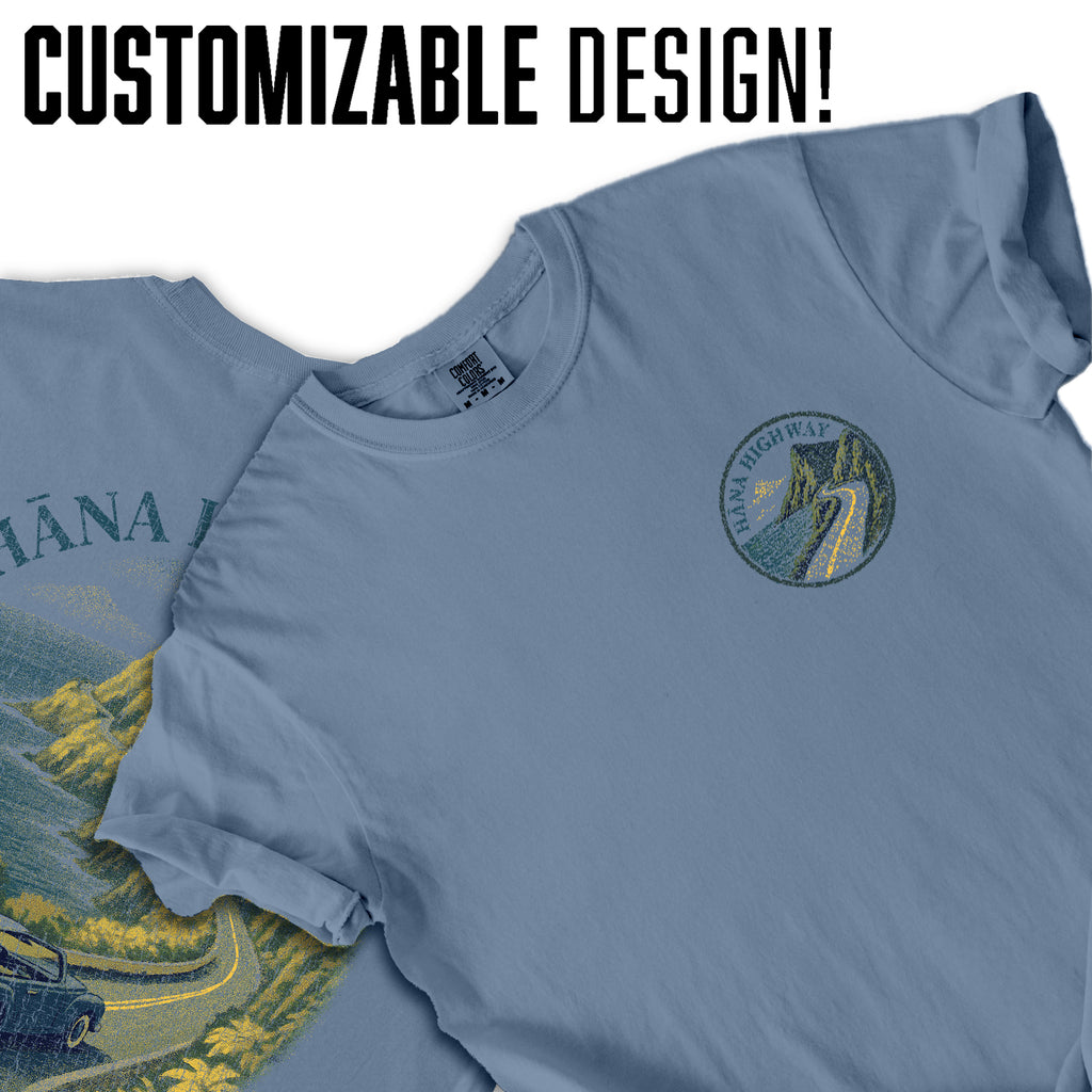 Hāna Highway Hawaii T-Shirt, Maui Souvenir Tee, Vintage Surf Car Graphic, Road Trip Beach Shirt, Paradise Travel Gift