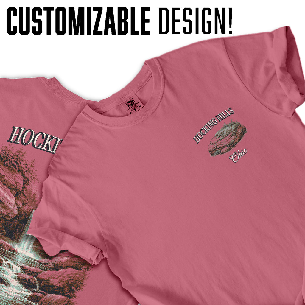 Hocking Hills Ohio Waterfall T-Shirt, Vintage Nature Hiking Tee, Hocking Hills State Park Shirt, Ohio Travel Souvenir