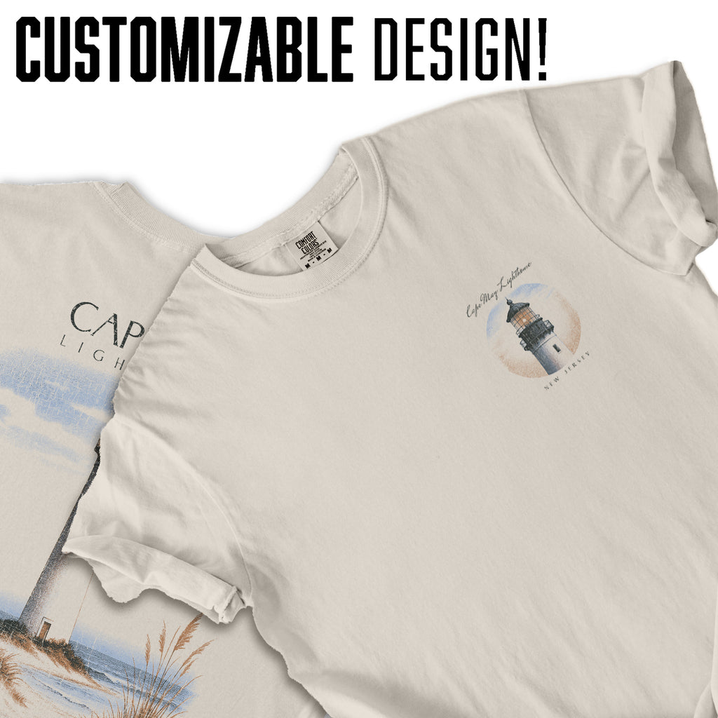 Cape May Lighthouse T-Shirt – Vintage New Jersey Coastal Tee, Jersey Shore Souvenir, Nautical Gift for Beach Lovers