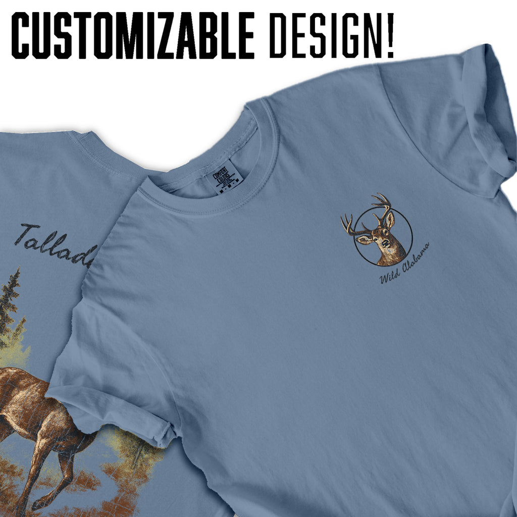 Talladega Trails T-Shirt, Wild Alabama Deer Tee, Rustic Wildlife Graphic Shirt, Hunting Souvenir Gift for Nature Lovers