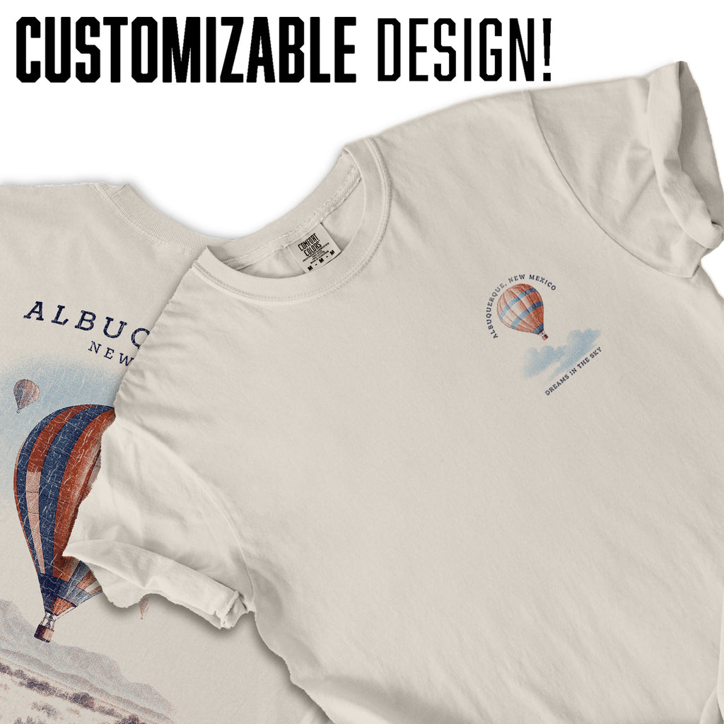 Albuquerque New Mexico Hot Air Balloon Shirt – Vintage Travel Tee, Dreams in the Sky, Souvenir Gift for Balloon Lovers