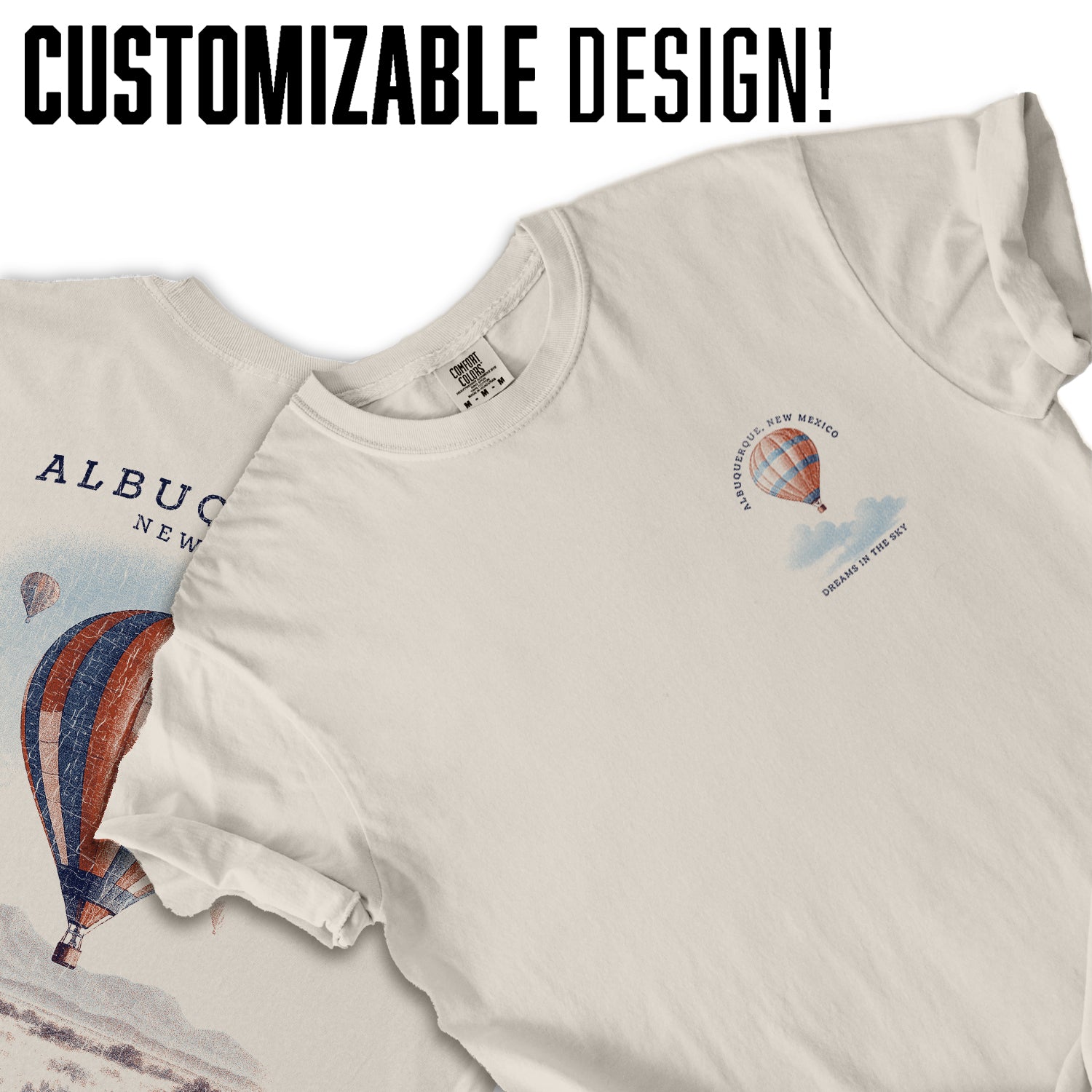 Albuquerque New Mexico Hot Air Balloon Shirt – Vintage Travel Tee, Dreams in the Sky, Souvenir Gift for Balloon Lovers