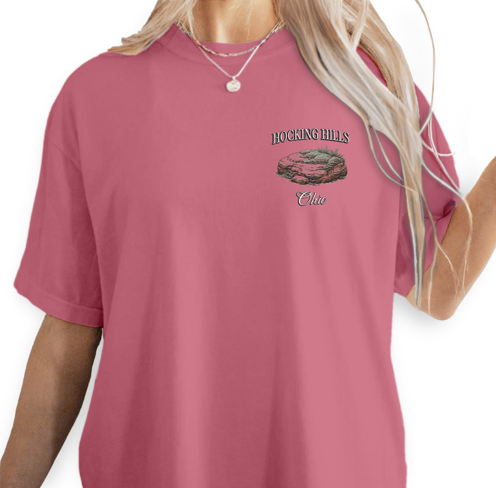 Hocking Hills Ohio Waterfall T-Shirt, Vintage Nature Hiking Tee, Hocking Hills State Park Shirt, Ohio Travel Souvenir
