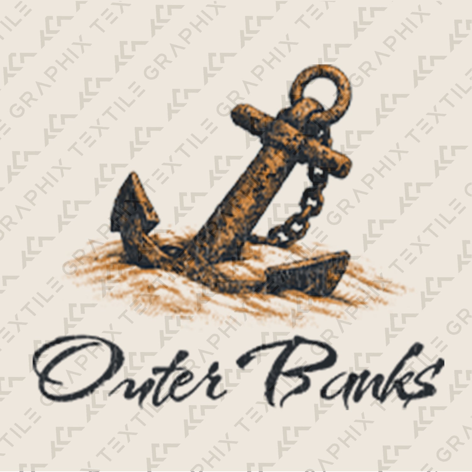 Outer Banks Anchor T-Shirt Vintage Coastal Beach Tee Nautical Ocean Graphic Shirt Retro Summer Vacation Gift
