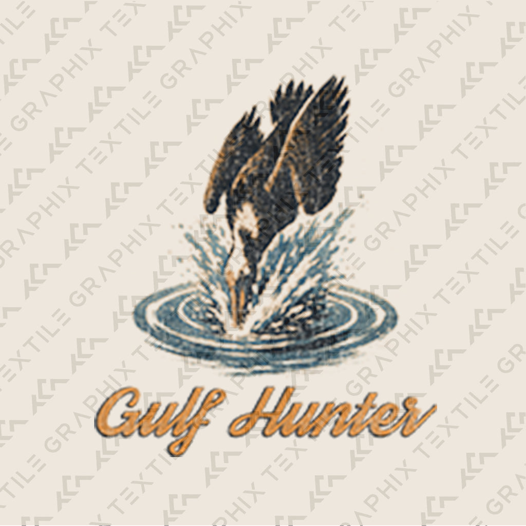 Gulf Hunter Pelican Fishing T-Shirt, Vintage Coastal Bird Tee, Ocean Fishing Graphic Shirt, Beach Fisherman Gift Tee