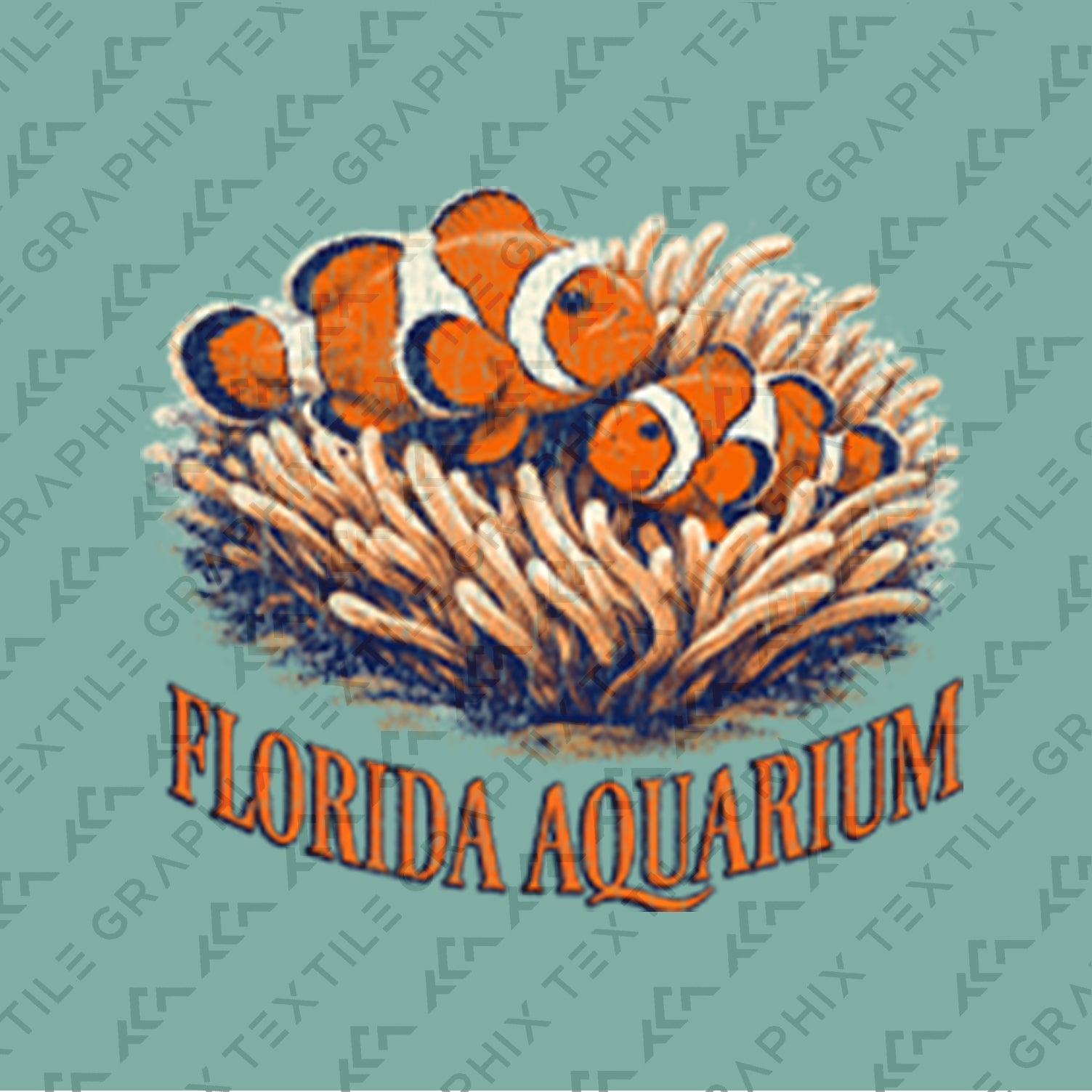 Florida Aquarium Clownfish T-Shirt, Coral Reef Vintage Tee, Beach Ocean Graphic Shirt, Marine Life Summer Travel Shirt
