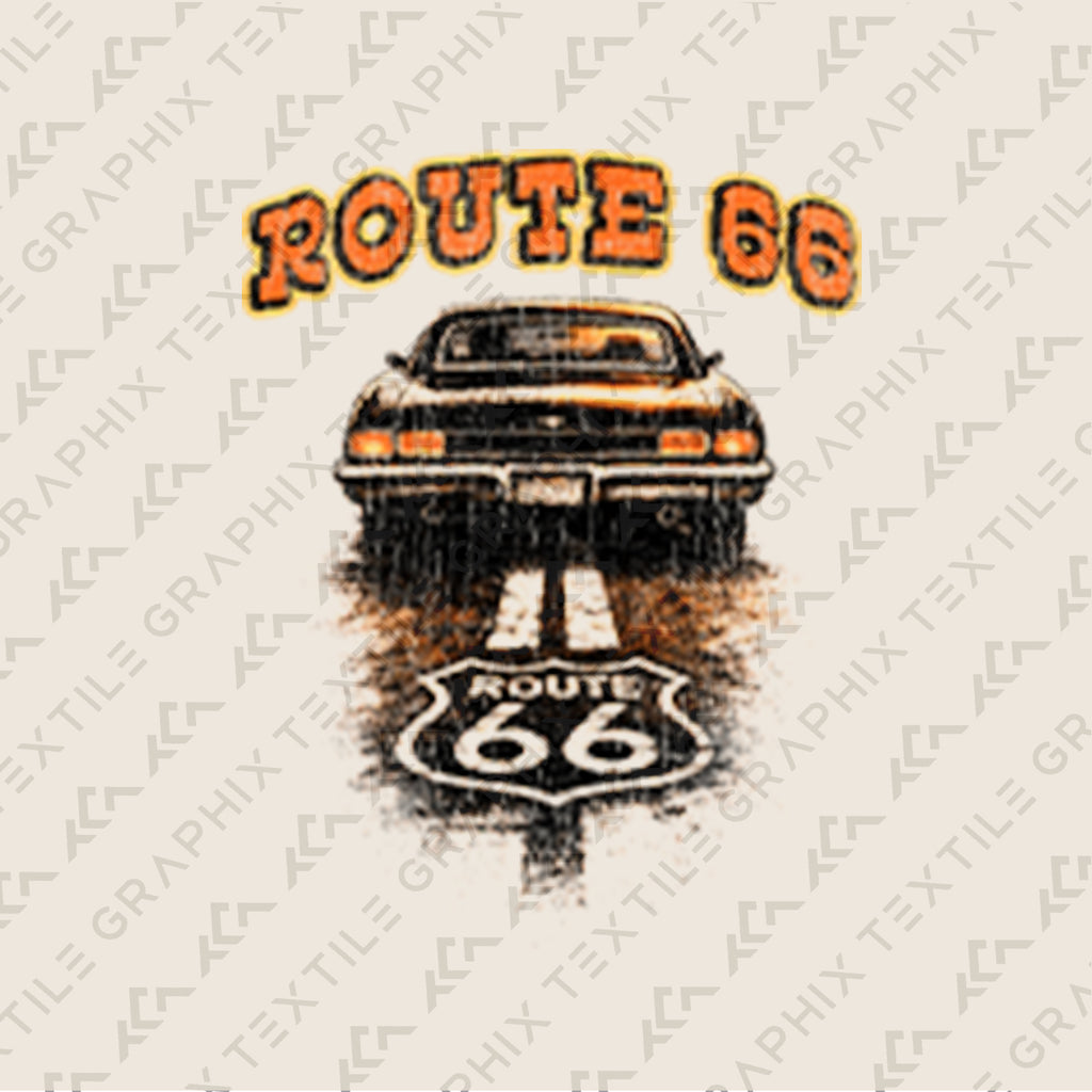 Route 66 Vintage Road Trip T-Shirt Retro Desert Highway Tee Classic Car Travel Graphic Adventure Shirt