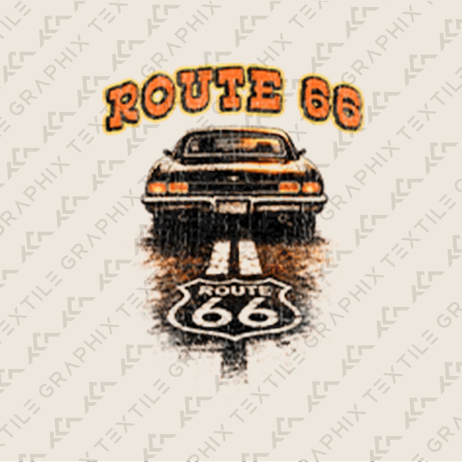 Route 66 Vintage Road Trip T-Shirt Retro Desert Highway Tee Classic Car Travel Graphic Adventure Shirt