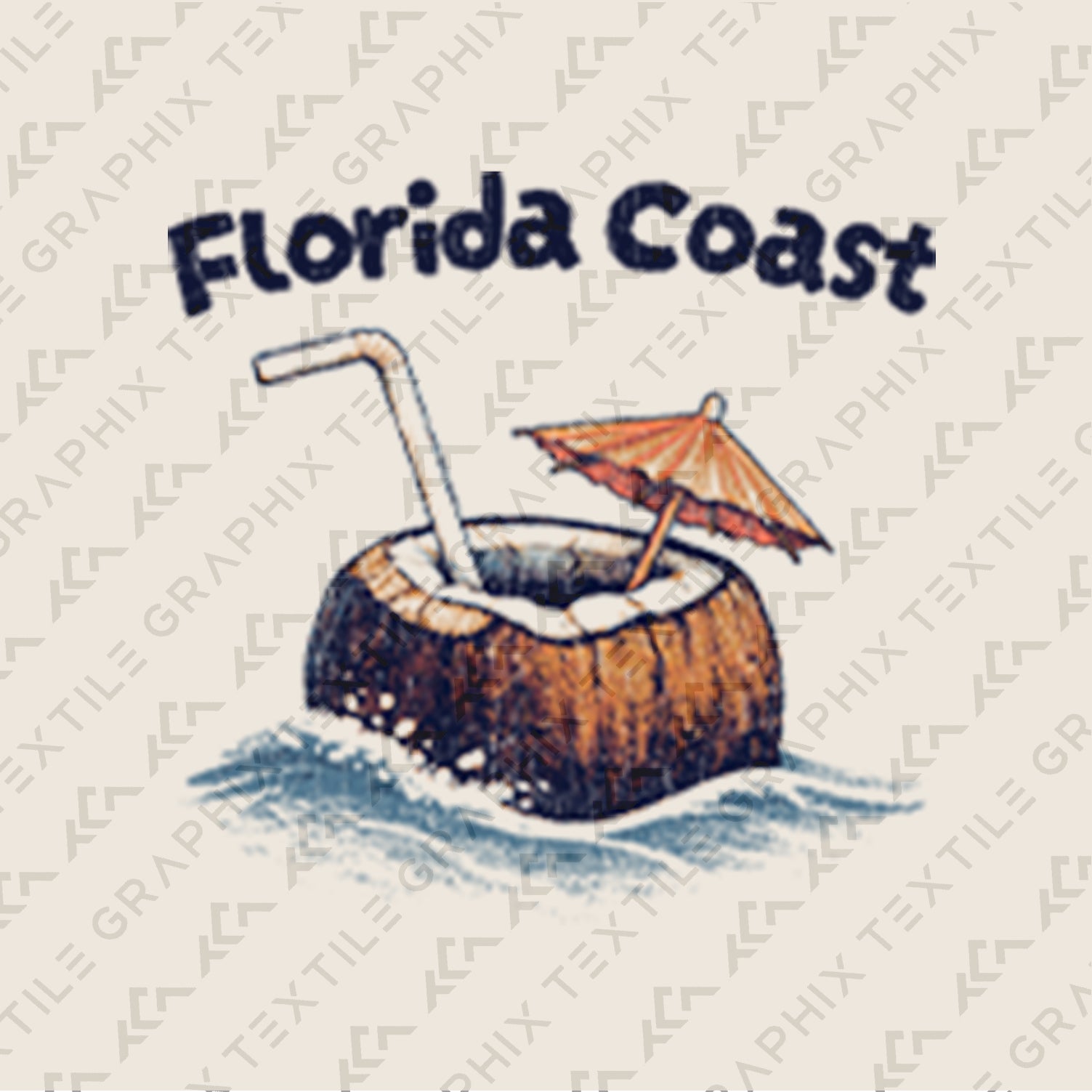 Florida Coast Coconut T-Shirt Vintage Beach Graphic Tee, Tropical Vacation Shirt, Retro Ocean Summer Tee Drift & Drink