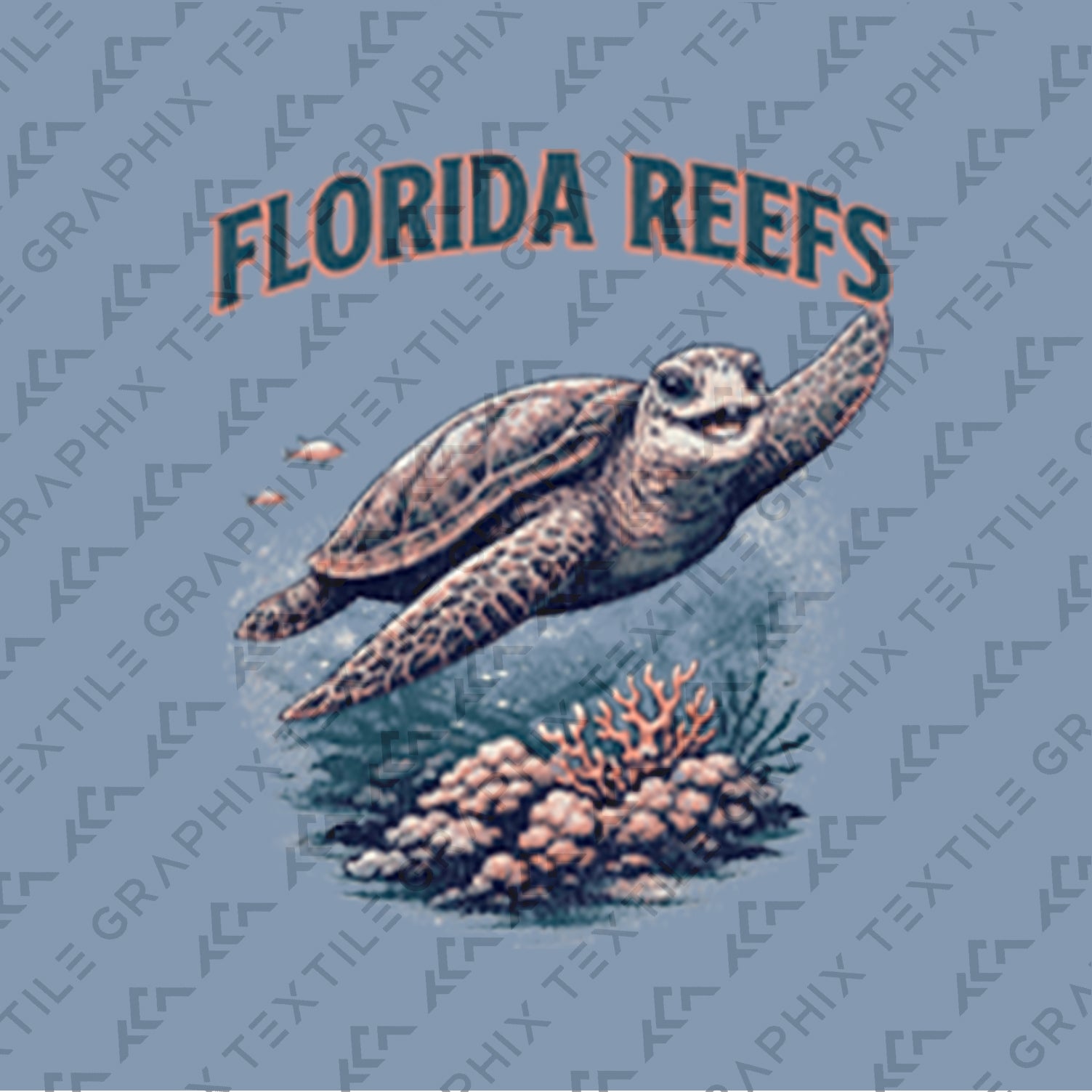 Florida Reefs Sea Turtle T-Shirt, Vintage Ocean Graphic Tee, Beach Coastal Shirt, Marine Life Summer Vacation Tee