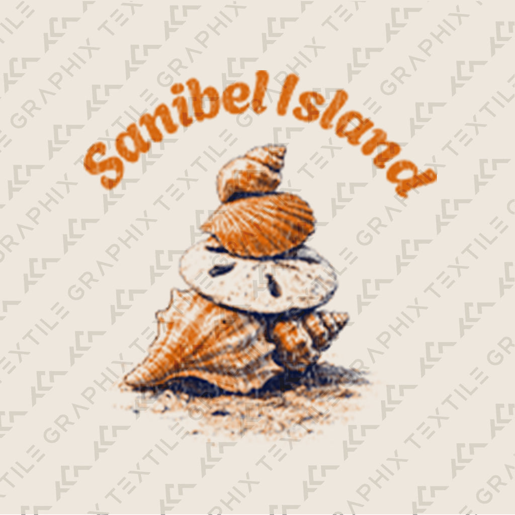 Sanibel Island Shell Shirt, Beach Sunset Tee, Coastal Florida T-Shirt, Seashell Graphic, Vacation Beach Souvenir Tee
