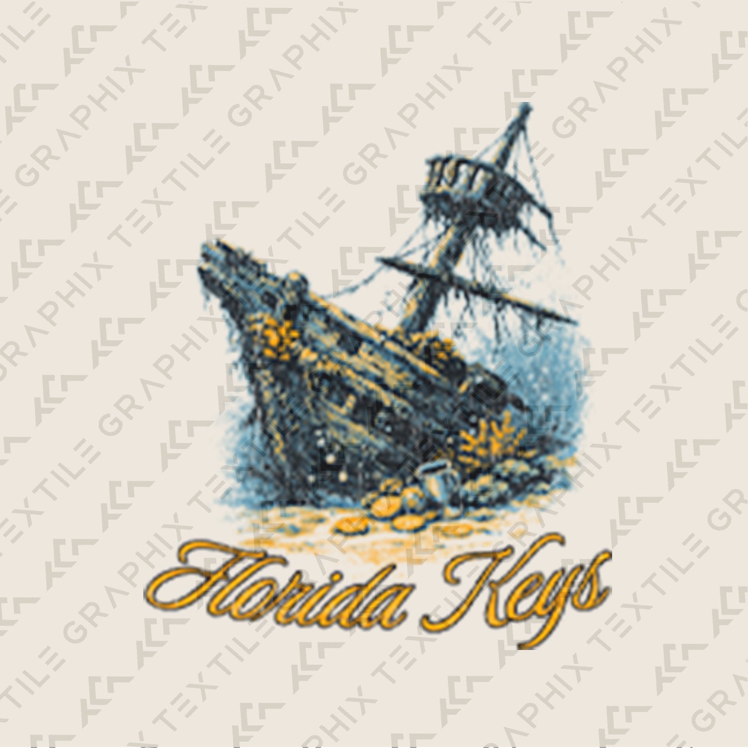 Florida Keys Shipwreck T-Shirt Vintage Pirate Treasure Tee Ocean Diving Graphic Coastal Adventure Shirt
