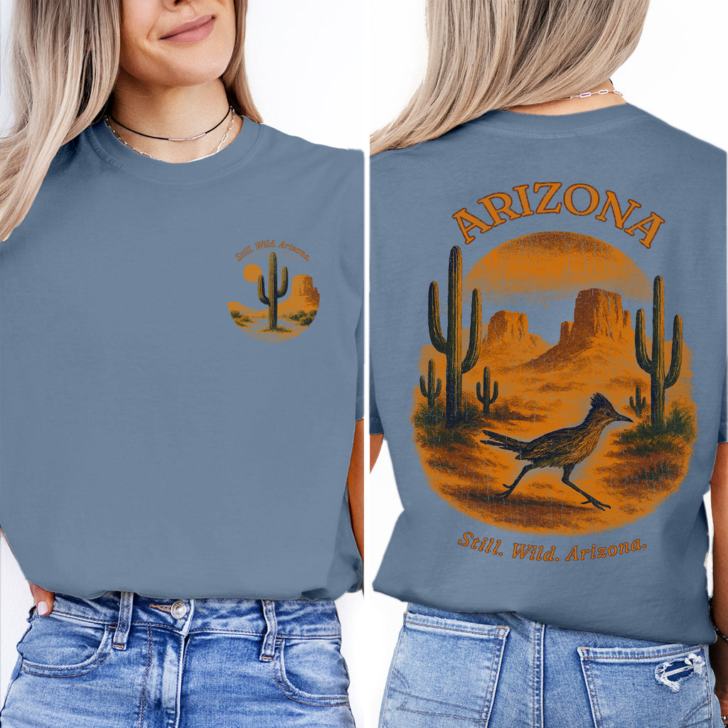 Still Wild Arizona Desert T-Shirt, Vintage Roadrunner Tee, Southwest Souvenir Shirt, Western Graphic Top