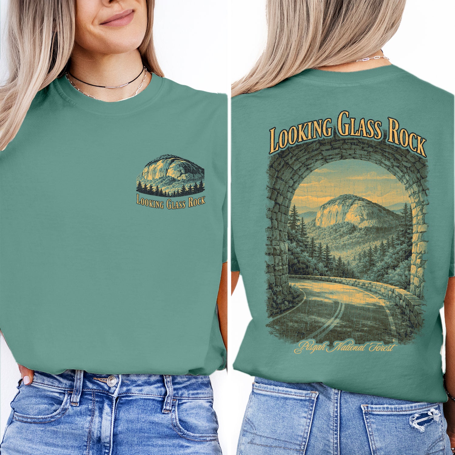 Looking Glass Rock Shirt, Pisgah National Forest Tee, North Carolina Mountain T-Shirt, Scenic Hiking Graphic Tee, Nature Lover Gift