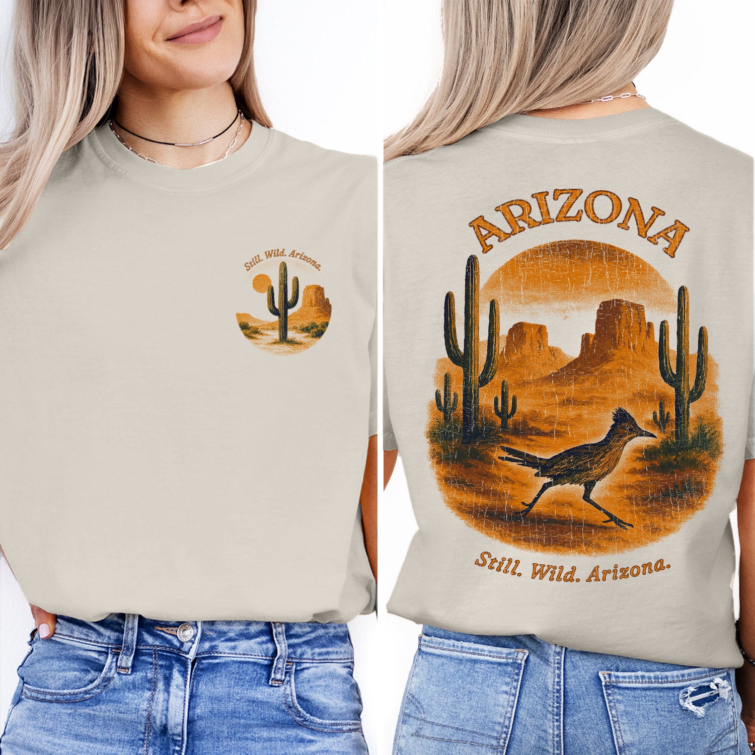 Still Wild Arizona Desert T-Shirt, Vintage Roadrunner Tee, Southwest Souvenir Shirt, Western Graphic Top