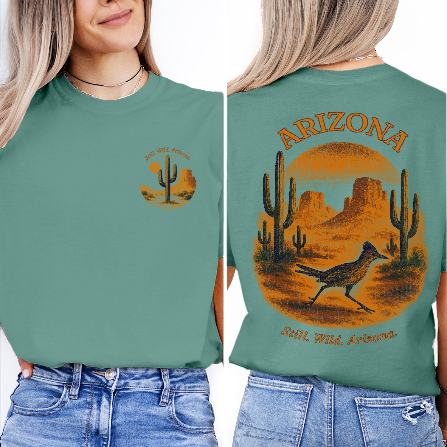 Still Wild Arizona Desert T-Shirt, Vintage Roadrunner Tee, Southwest Souvenir Shirt, Western Graphic Top