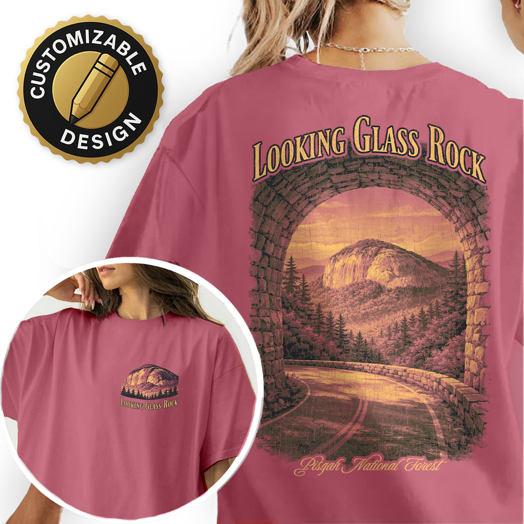 Looking Glass Rock Shirt, Pisgah National Forest Tee, North Carolina Mountain T-Shirt, Scenic Hiking Graphic Tee, Nature Lover Gift