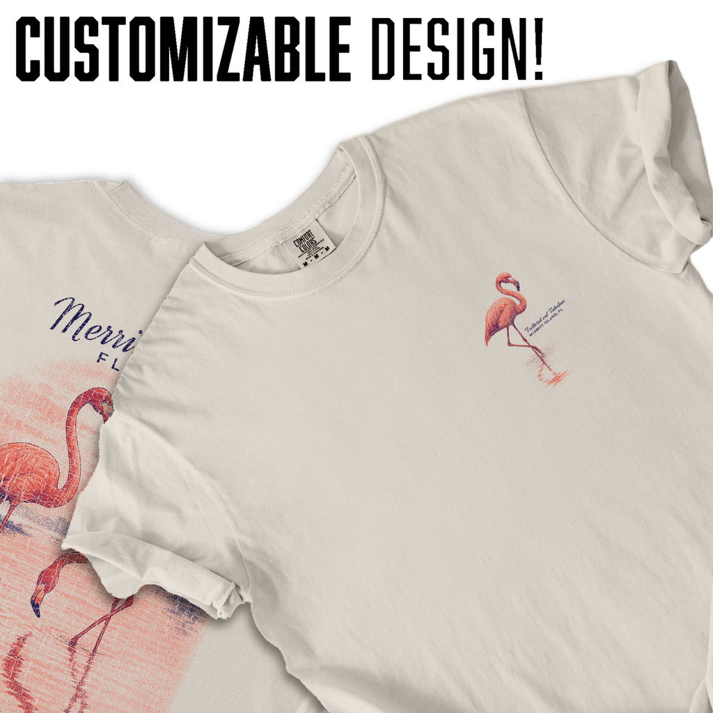 Merritt Island Florida Flamingo T-Shirt – Feathered and Fabulous Beach Tee, Coastal Wildlife Souvenir Gift for Travelers