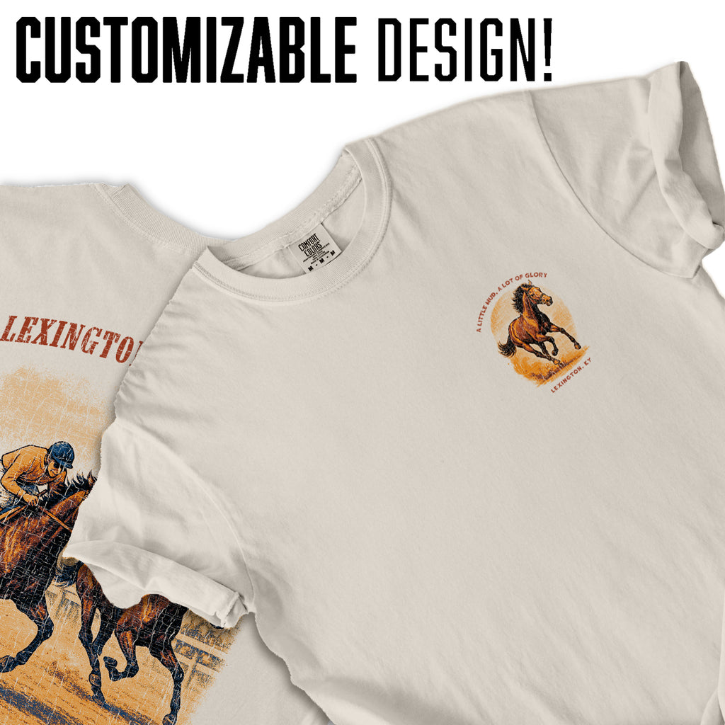 Lexington Kentucky Horse Racing T-Shirt | Vintage Derby Tee | A Little Mud A Lot of Glory | Southern Equestrian Shirt