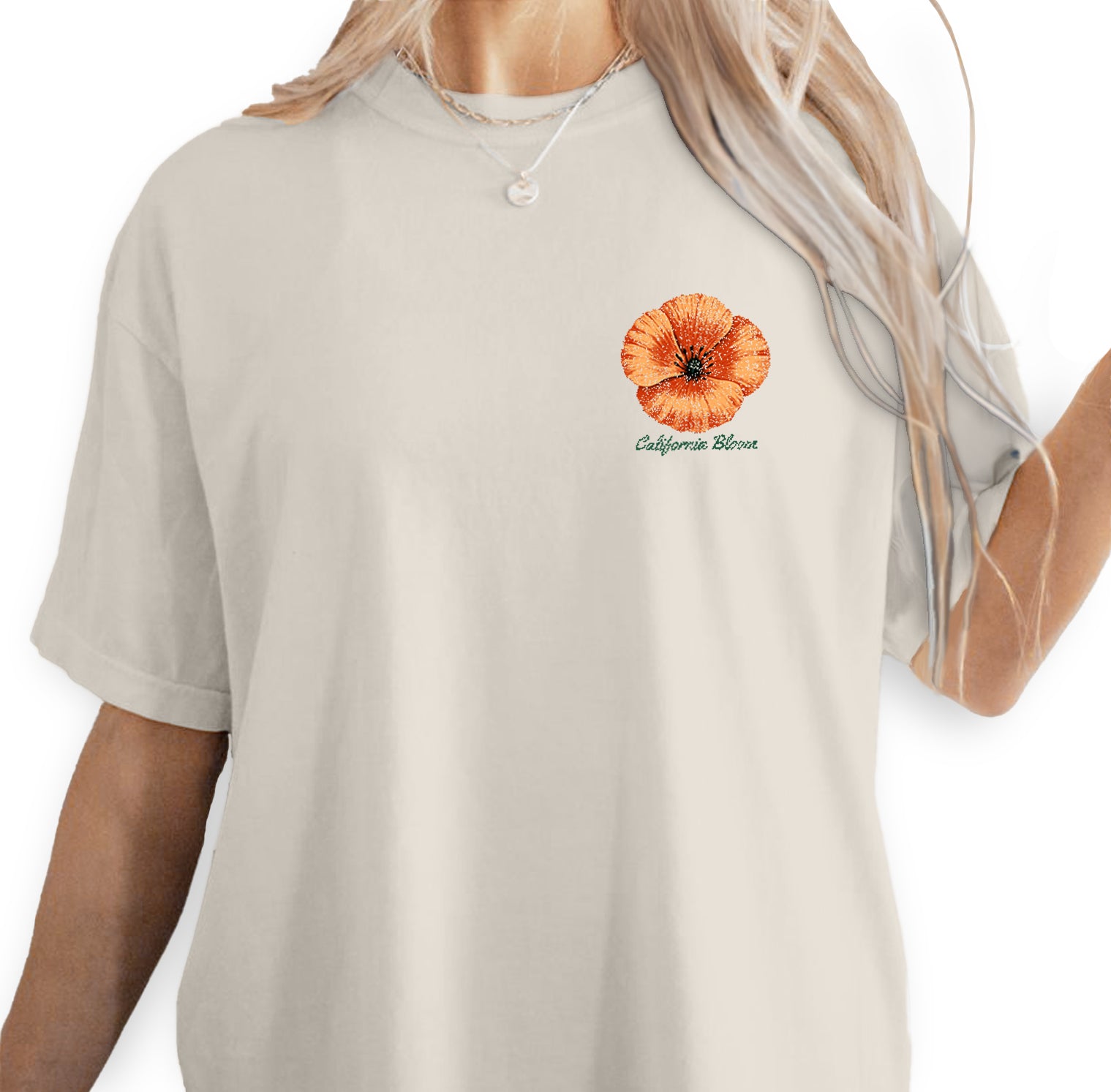 California Bloom T-Shirt, Route 66 Poppy Tee, Golden State Flower Graphic Shirt, Vintage California Souvenir Gift