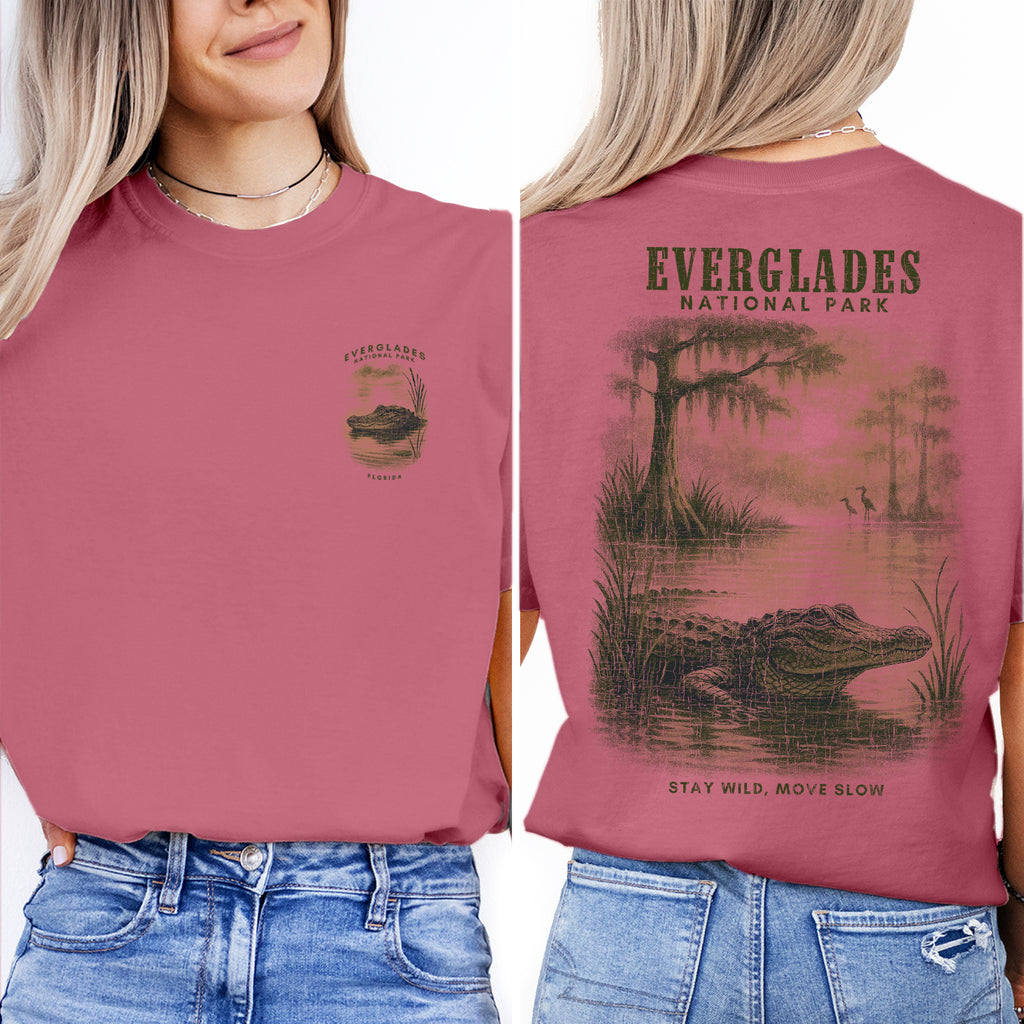 Everglades National Park T-Shirt | Florida Wildlife Alligator Tee | Nature Lover Gift | Stay Wild Move Slow Shirt