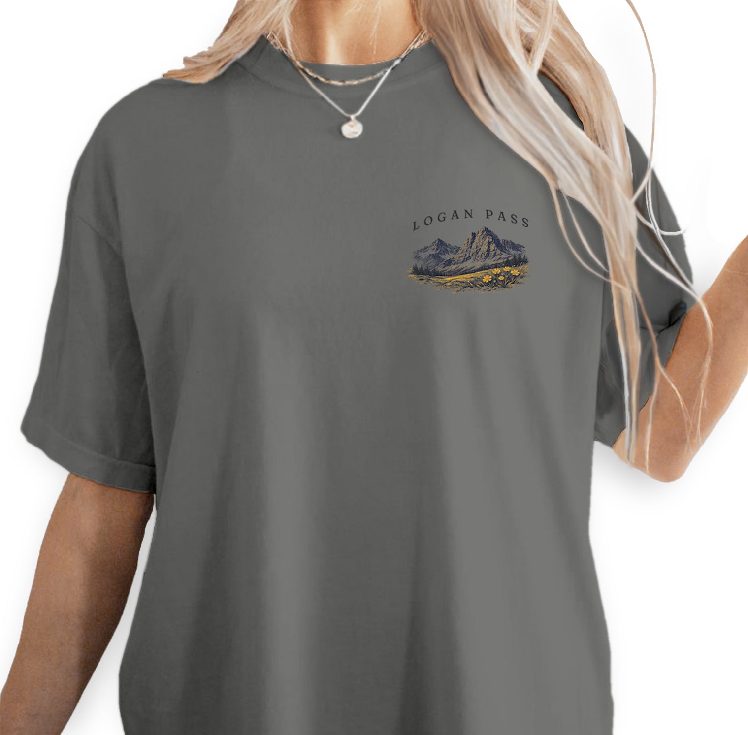 Logan Pass Glacier National Park T-Shirt, Montana Mountain Hiking Tee, Alpine Wildflower Shirt, Scenic Park Travel Tee