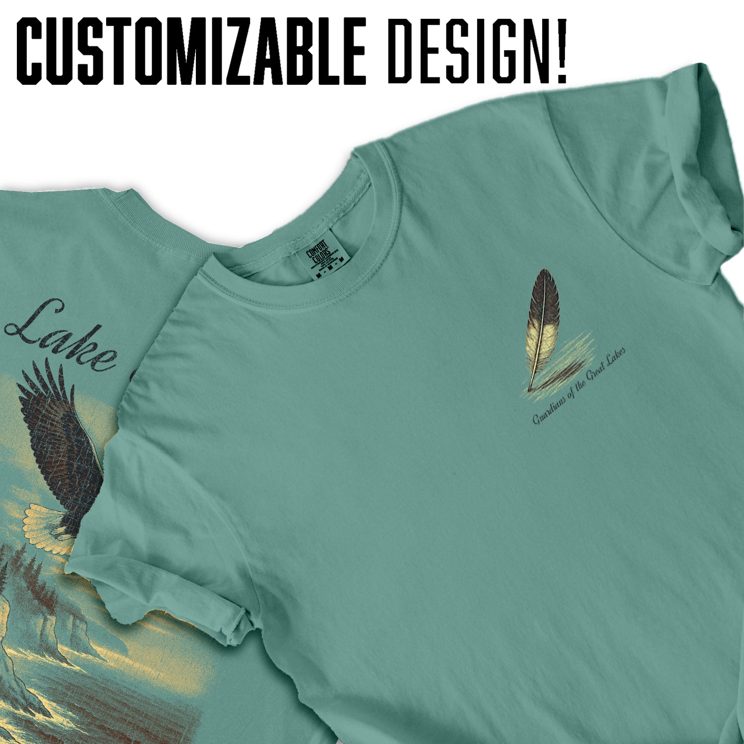 Lake Superior Eagle T-Shirt – Guardians of the Great Lakes Tee, Vintage Wildlife Graphic, Retro Nature Souvenir Shirt