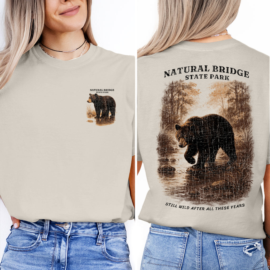 Natural Bridge State Park Bear T-Shirt – Still Wild After All These Years, Wildlife Nature Souvenir, Outdoor Adventure Tee
