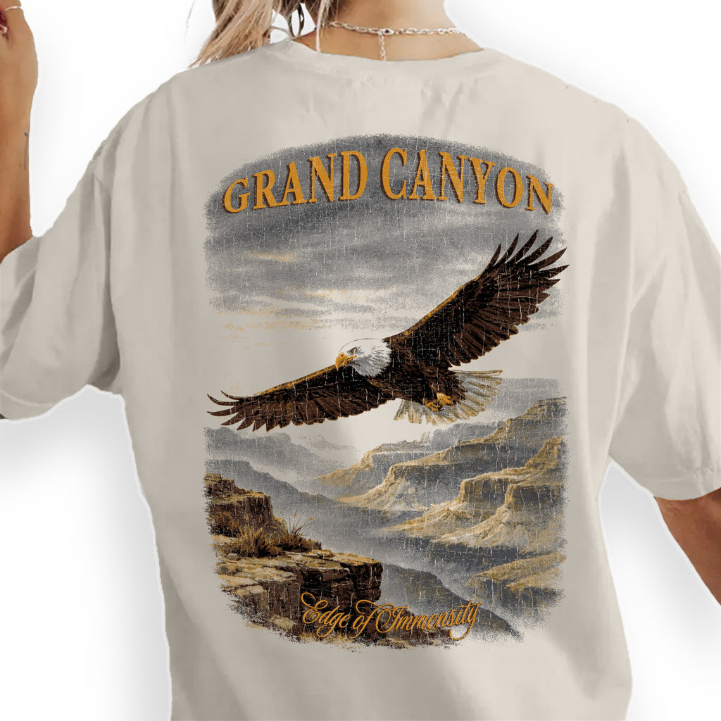 Grand Canyon Eagle Shirt, Vintage National Park Tee, Arizona Travel Graphic T-Shirt, Retro Canyon Nature Gift